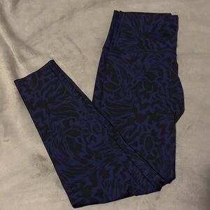 Blue and Black Patterned Leggings